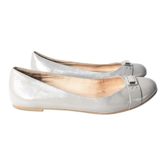 MARC BY MARC JACOBS Grey Patent Leather Ballet Flat Size 38 - Picture 2 of 7